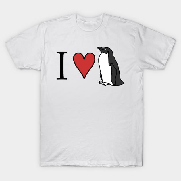 I Love My Penguin T-Shirt by ellenhenryart